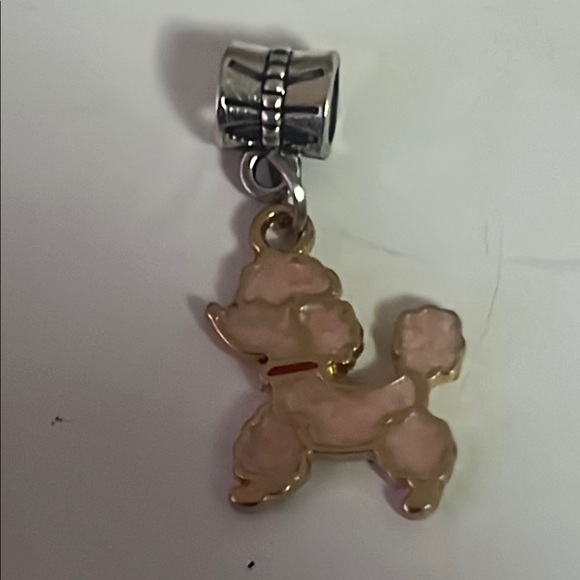 Charming Pink‎ Poodle Pet alloy Pendant - Picture 1 of 3